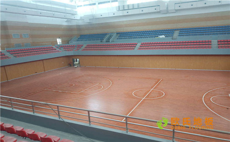 福建漳州市一職業學院體育館木地板案例